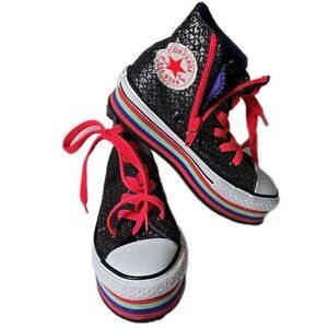 Converse All-Star Junior Kids Shoes Size 11 Chuck Taylor Sneakers Hi Platform